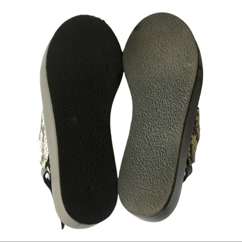 VINCE 'Marett' Python Snakeskin Black White LEATHER Platform Size 7M